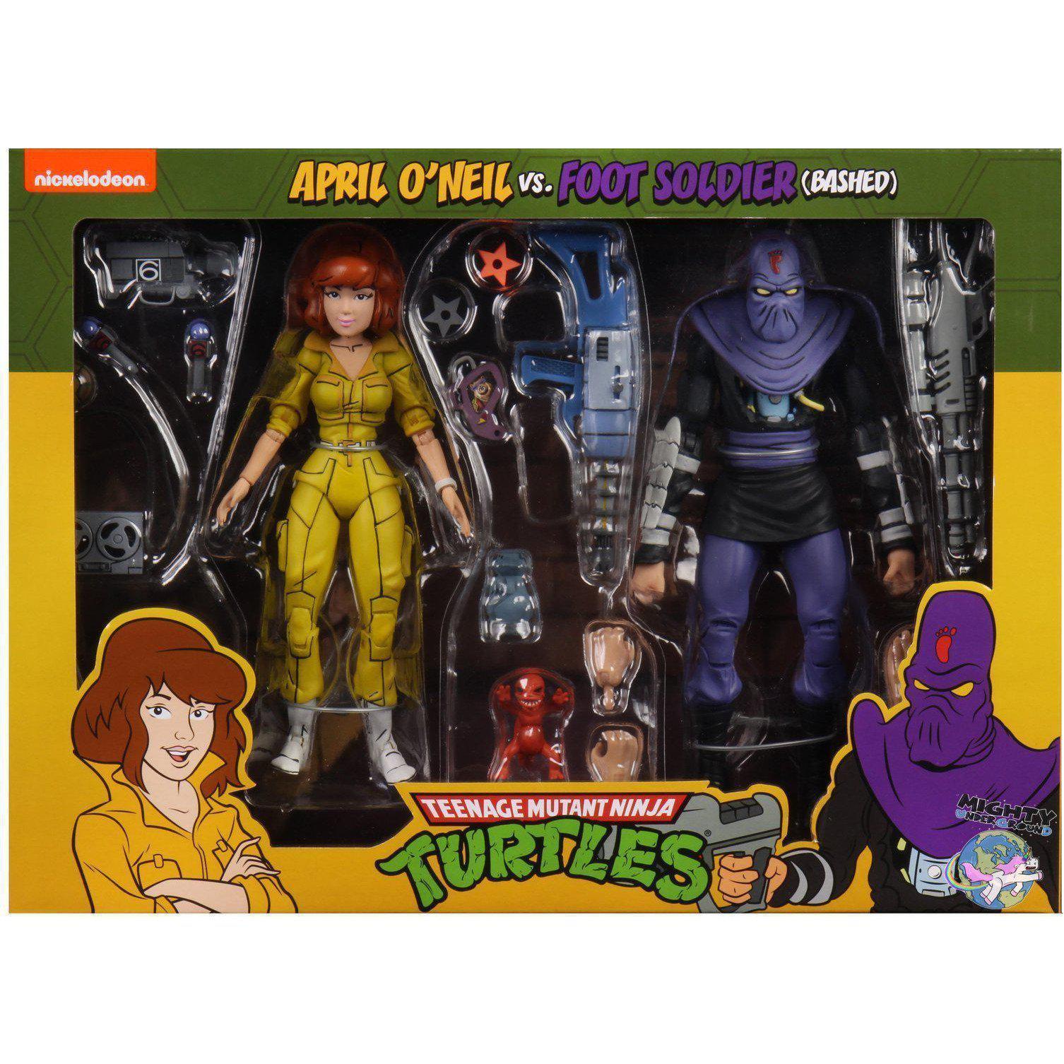 TMNT: April O'Neil and Foot Soldier 2-Pack-Actionfiguren-NECA-mighty-underground