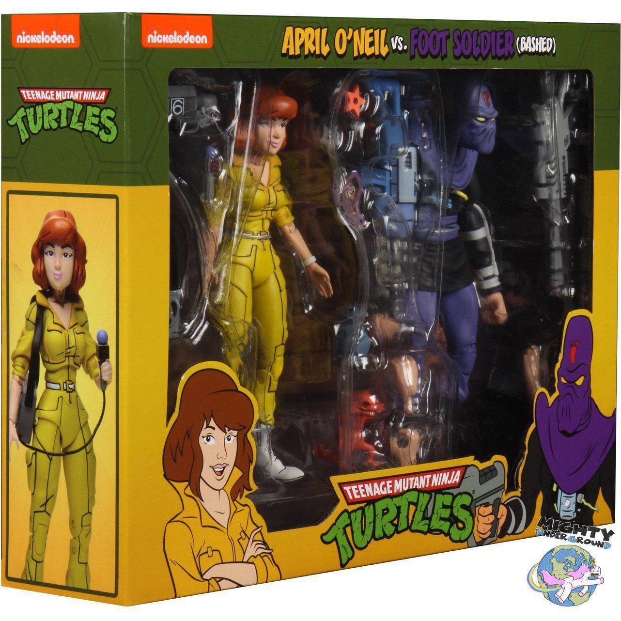 TMNT: April O'Neil and Foot Soldier 2-Pack-Actionfiguren-NECA-mighty-underground