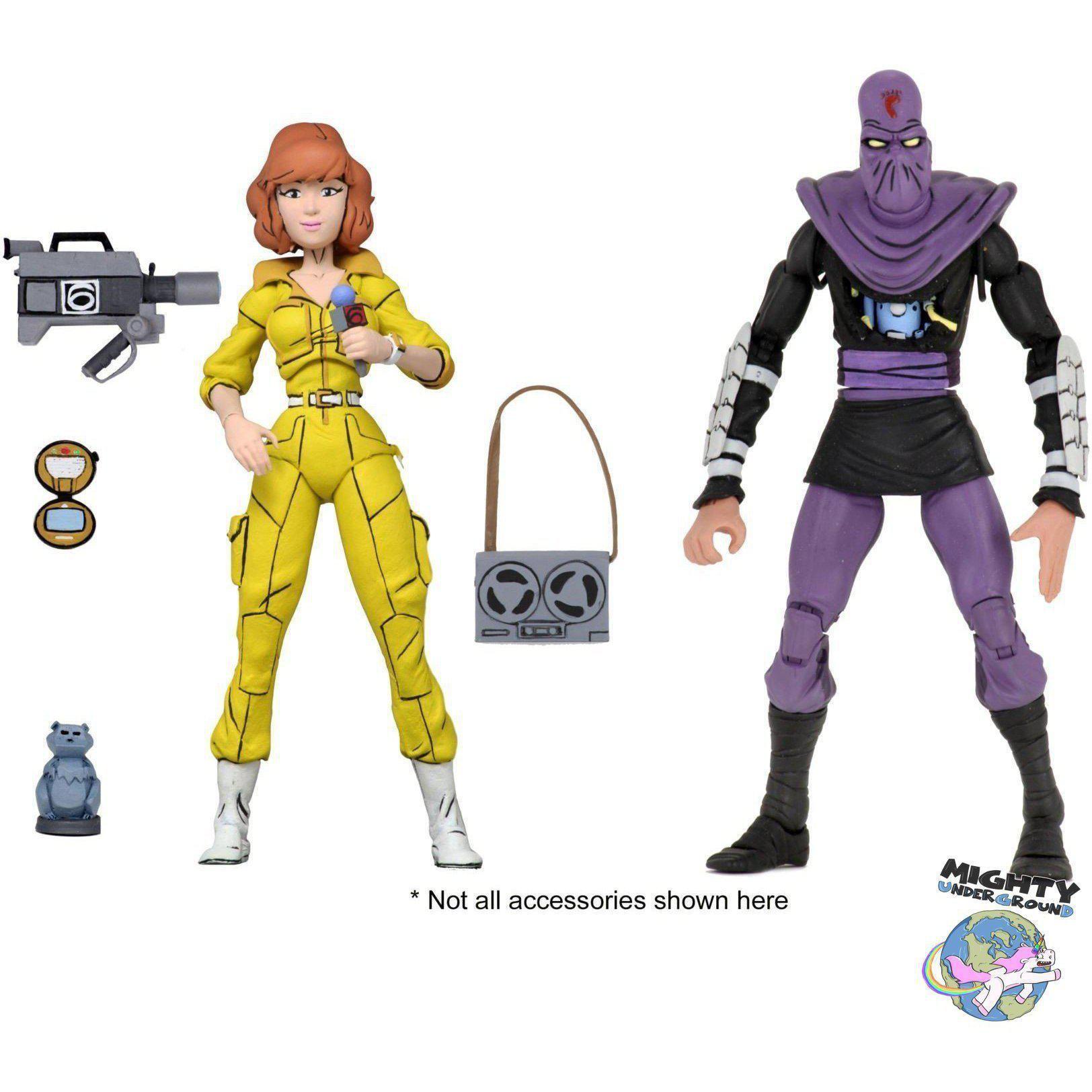 TMNT: April O'Neil and Foot Soldier 2-Pack-Actionfiguren-NECA-mighty-underground