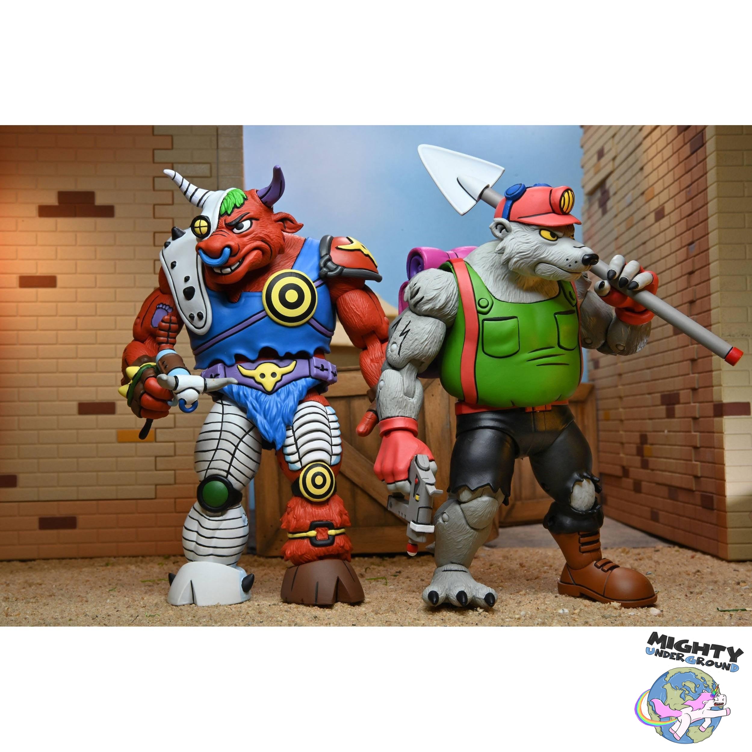 TMNT: Dirtbag & Groundchuck 2-Pack-Actionfiguren-NECA-Mighty Underground