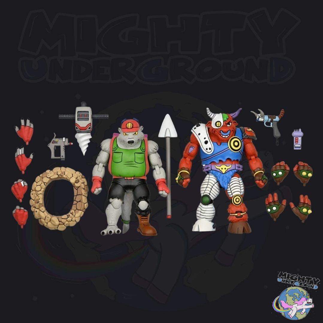 TMNT: Dirtbag & Groundchuck 2-Pack-Actionfiguren-NECA-Mighty Underground