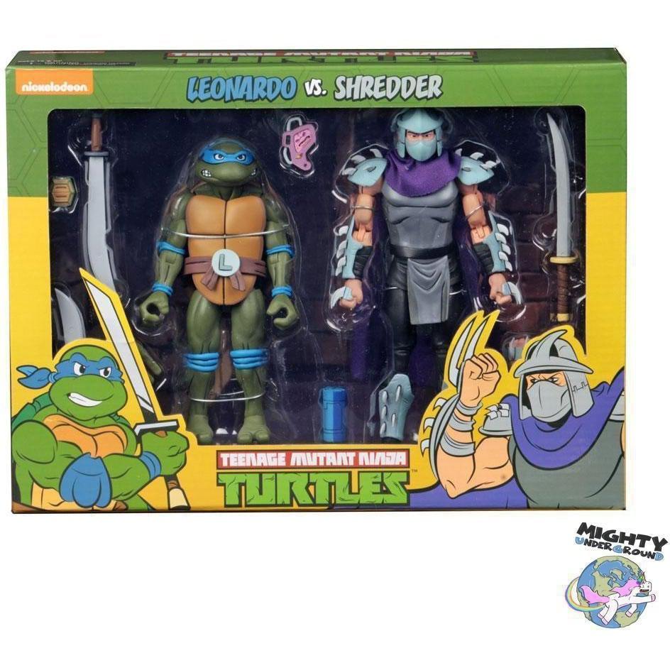 TMNT: Leonardo VS Shredder 2-Pack-Actionfiguren-NECA-mighty-underground