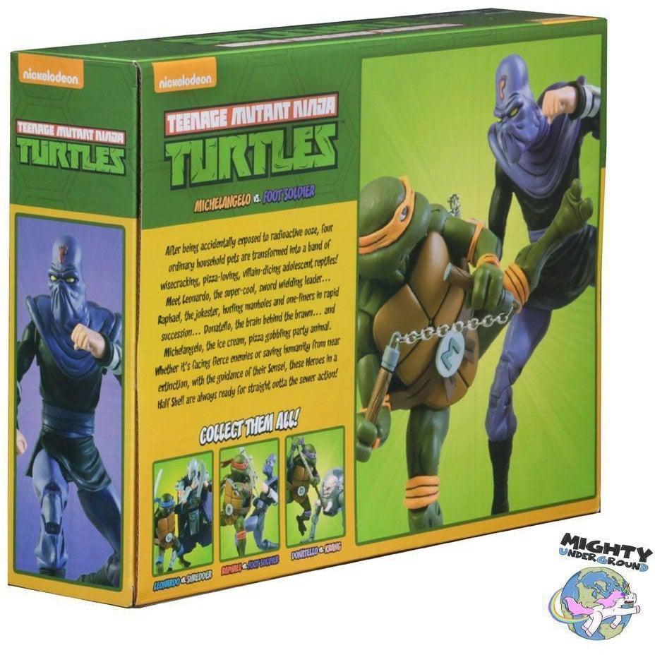 TMNT: Michelangelo VS Foot Soldier 2-Pack-Actionfiguren-NECA-mighty-underground