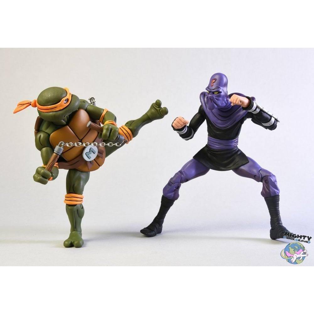 TMNT: Michelangelo VS Foot Soldier 2-Pack-Actionfiguren-NECA-mighty-underground