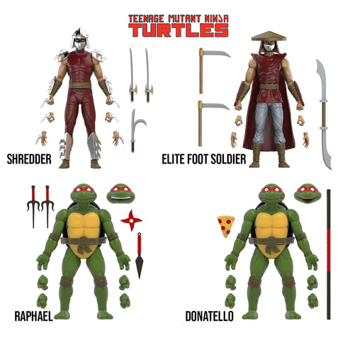 TMNT: Mirage Comics Shredder & Turtles BST AXN Figure 4-Set - 5 inch-Actionfiguren-The Loyal Subjects-Mighty Underground