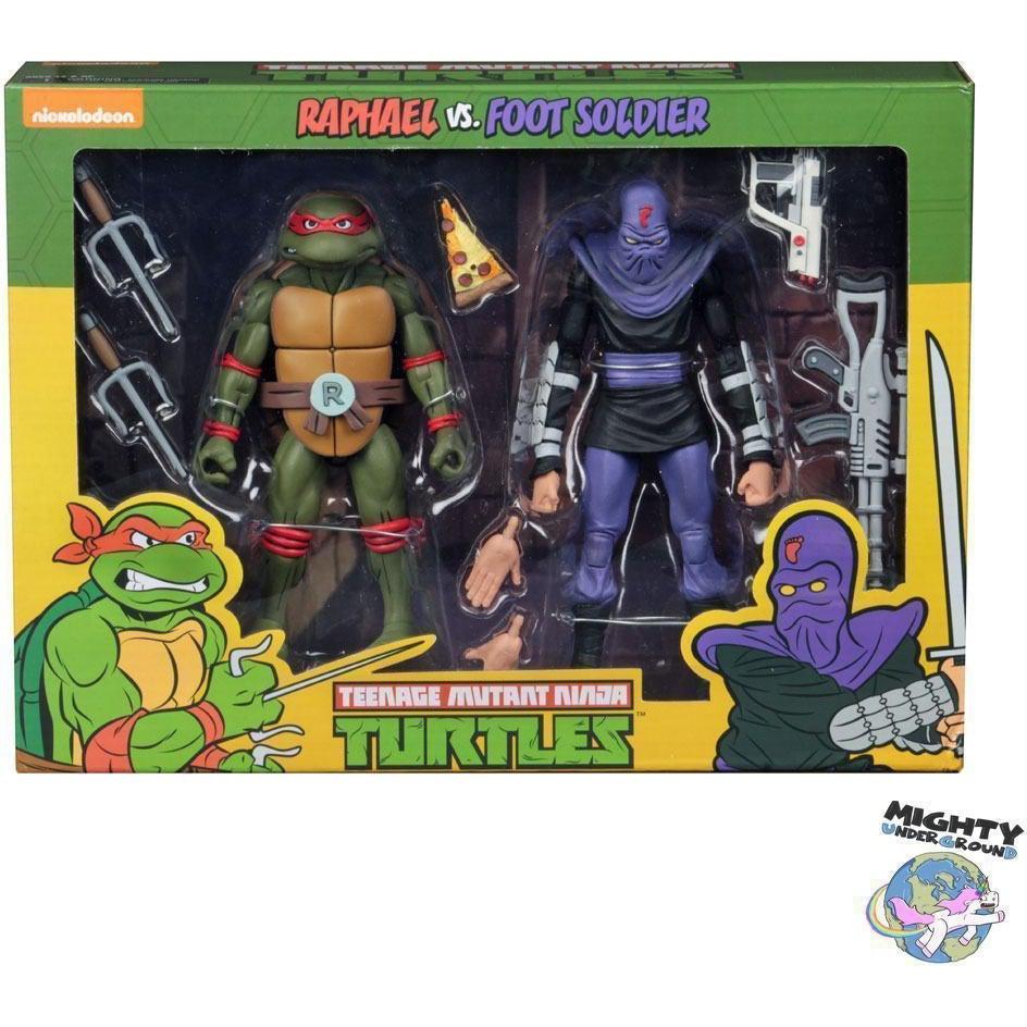 TMNT: Raphael VS Foot Soldier 2-Pack-Actionfiguren-NECA-mighty-underground