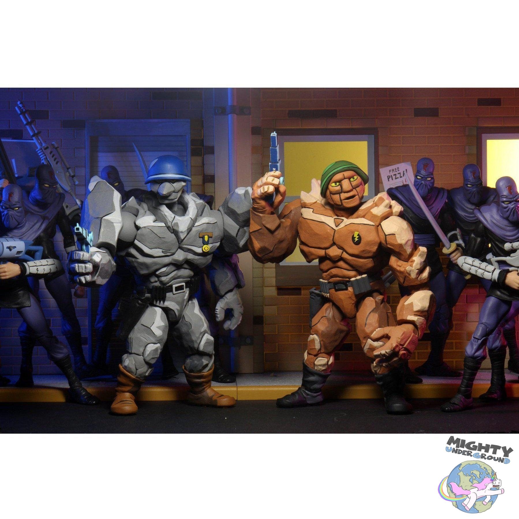 TMNT: Traag & Grannitor 2-Pack-Actionfiguren-NECA-mighty-underground