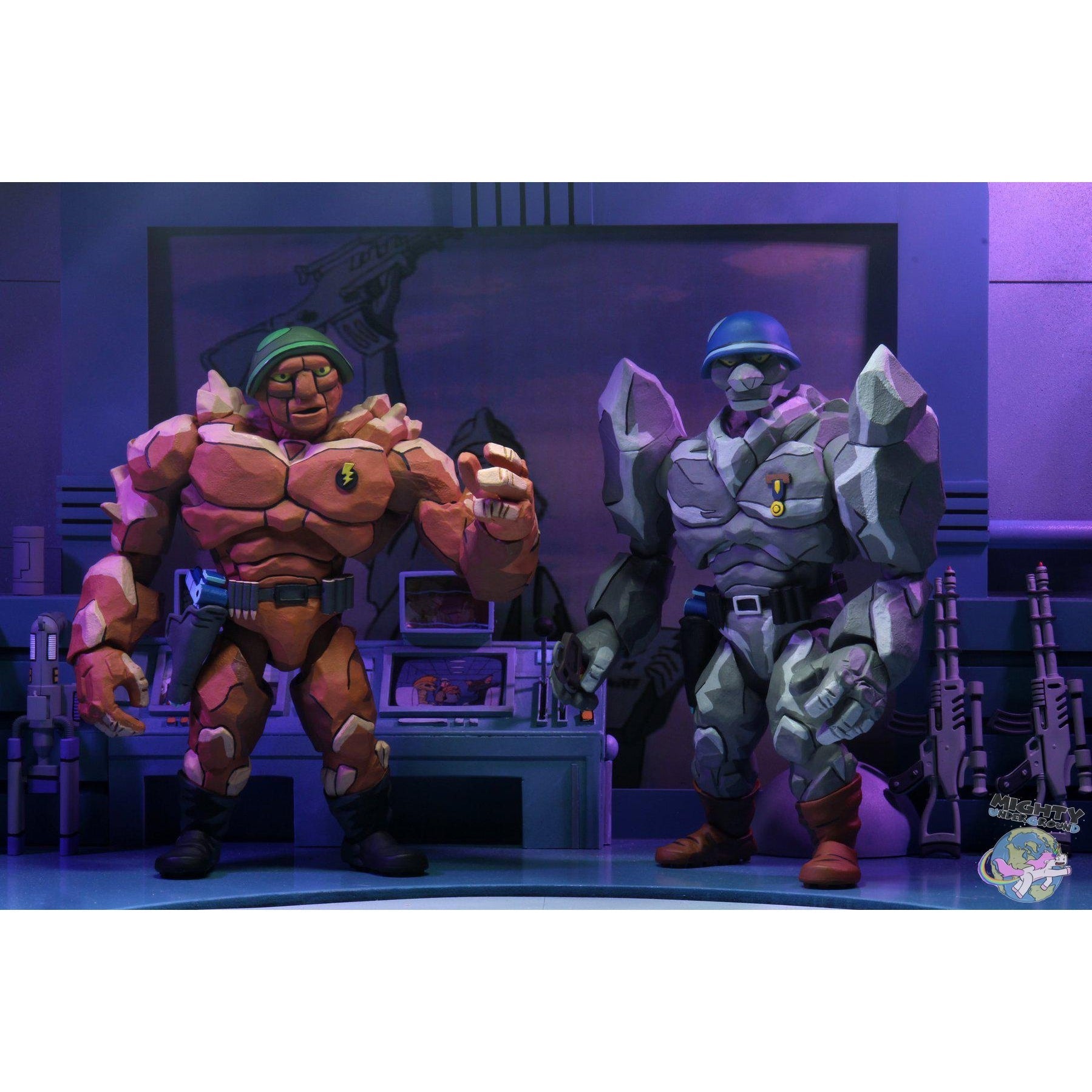 TMNT: Traag & Grannitor 2-Pack-Actionfiguren-NECA-mighty-underground