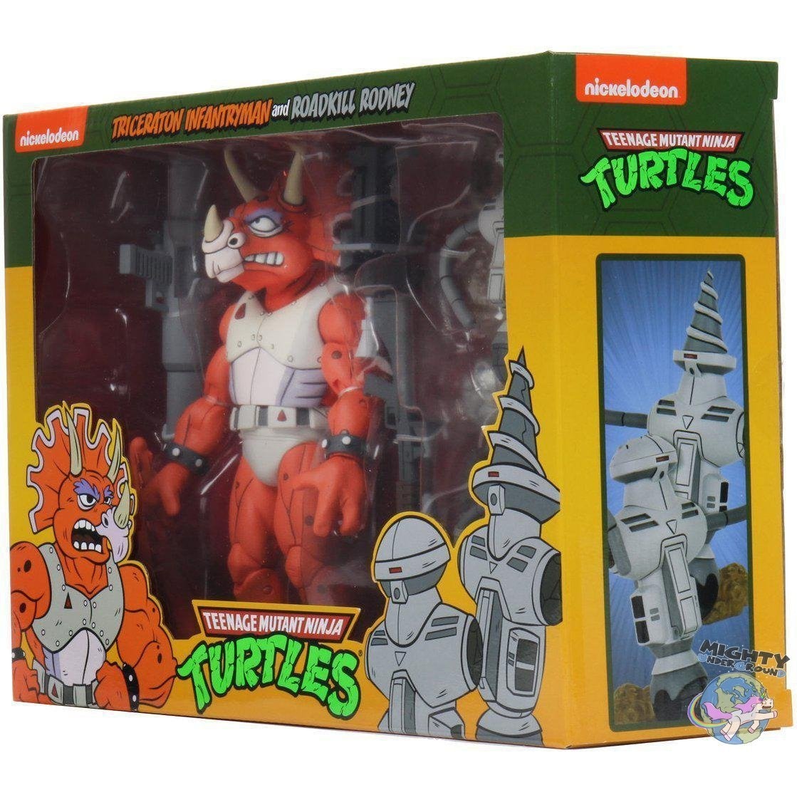 TMNT: Triceraton Infantryman & Roadkill Rodney 2-Pack VORBESTELLUNG!-Actionfiguren-NECA-mighty-underground