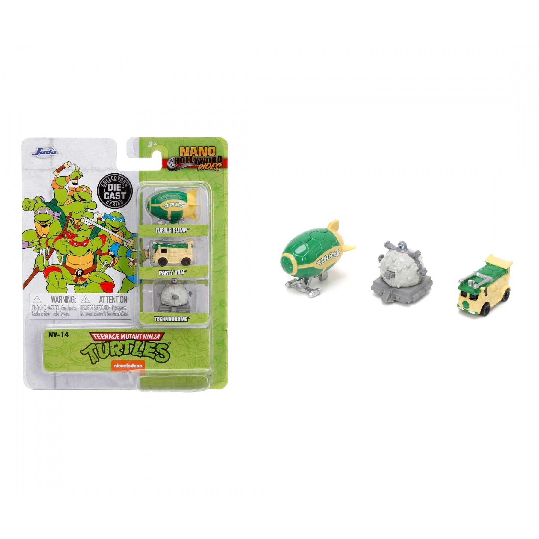 TMNT: Turtles 1,65" 3-Pack Nano Cars - Modellautos-Modellautos-Jada Toys-Mighty Underground