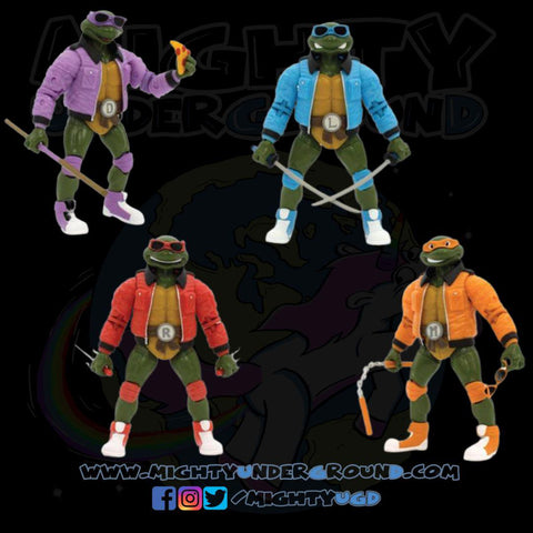 TMNT: Turtles Street Gang BST AXN (Windbreaker) 4-Set - 5 inch-Actionfiguren-The Loyal Subjects-Mighty Underground