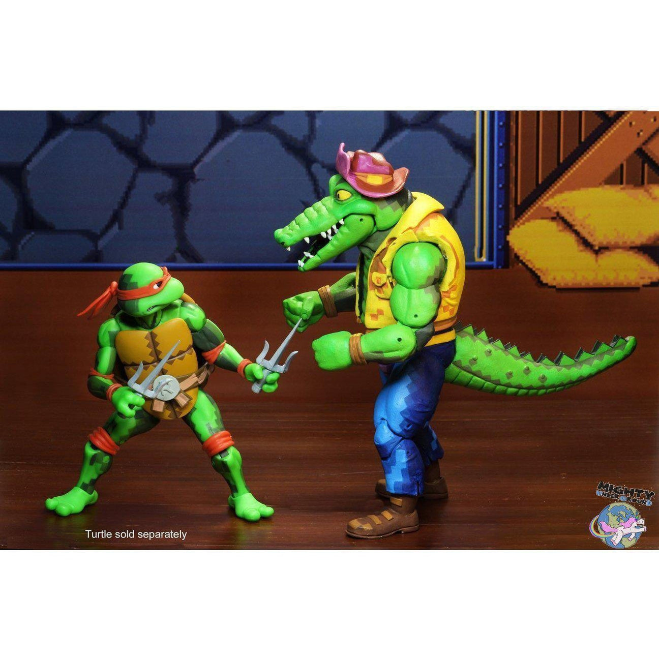 TMNT Turtles in Time (Game): Leatherhead-Actionfiguren-NECA-mighty-underground