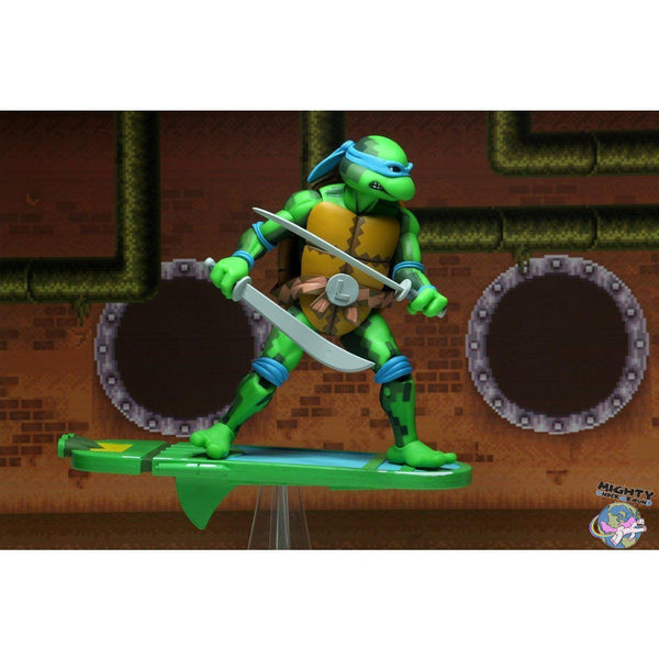 TMNT Turtles in Time (Game): Leonardo-Actionfiguren-NECA-mighty-underground