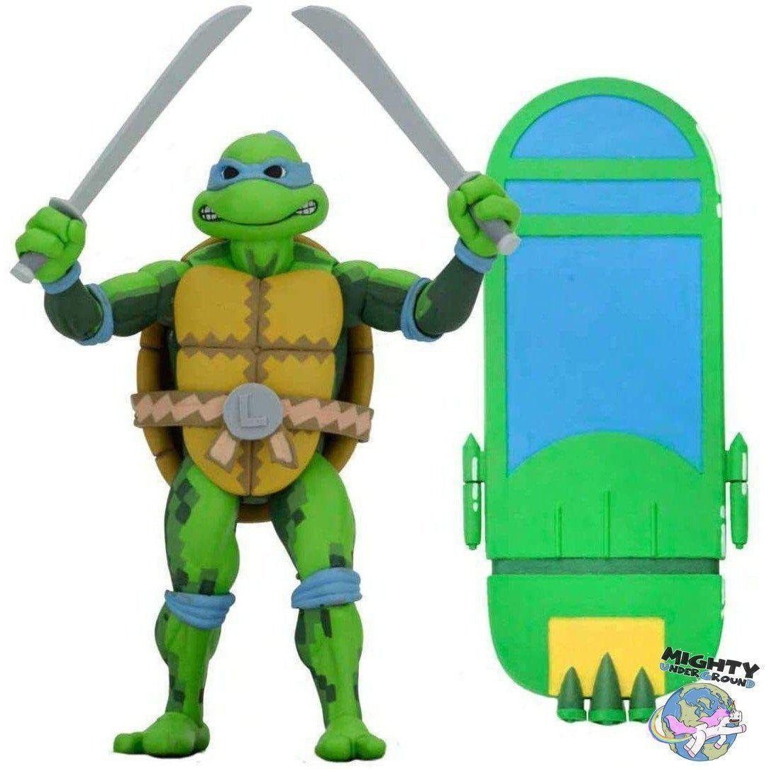 TMNT Turtles in Time (Game): Leonardo-Actionfiguren-NECA-mighty-underground