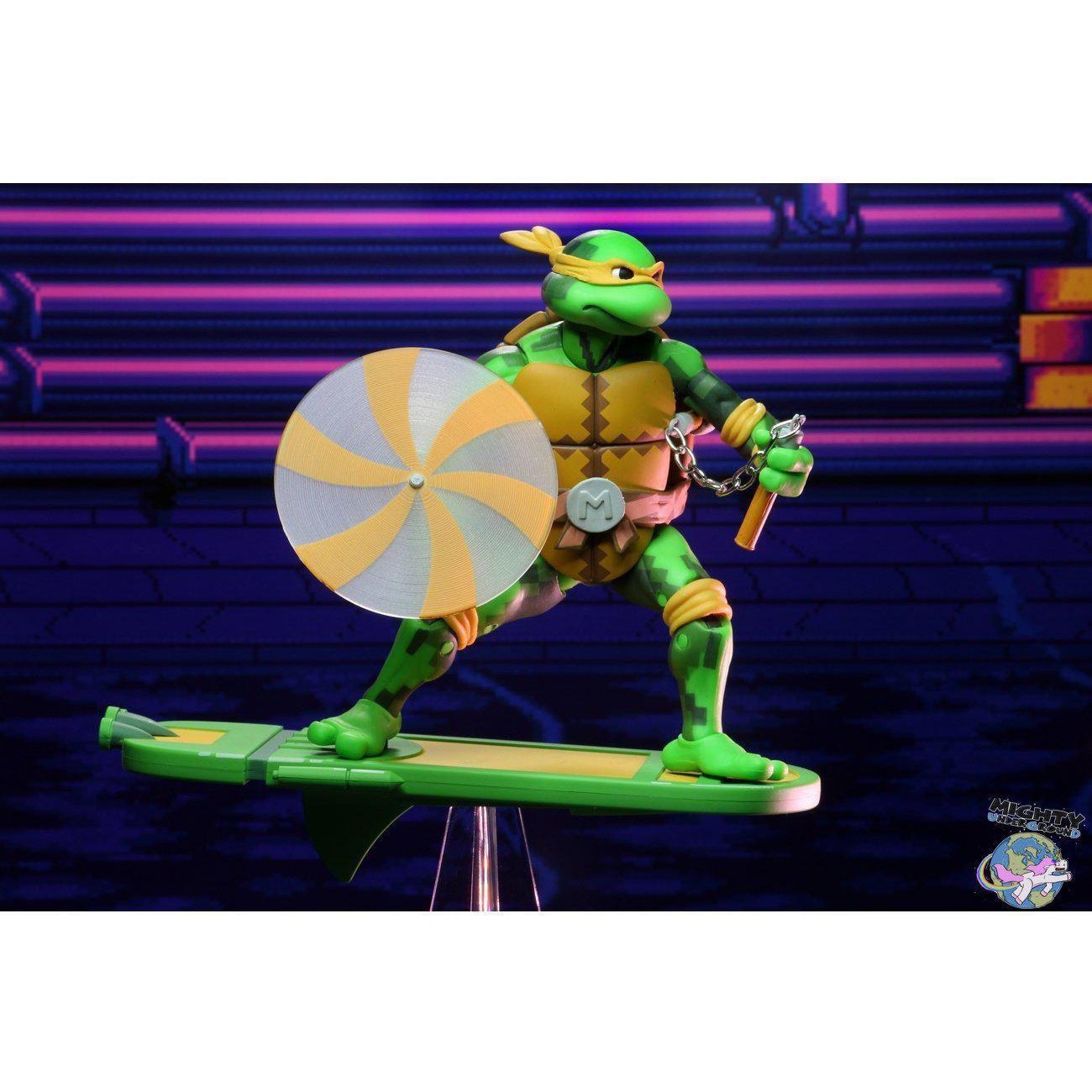 TMNT Turtles in Time (Game): Michelangelo-Actionfiguren-NECA-mighty-underground