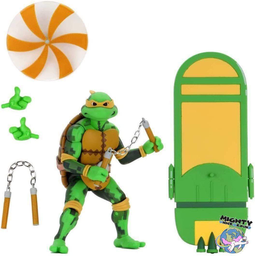 TMNT Turtles in Time (Game): Michelangelo-Actionfiguren-NECA-mighty-underground