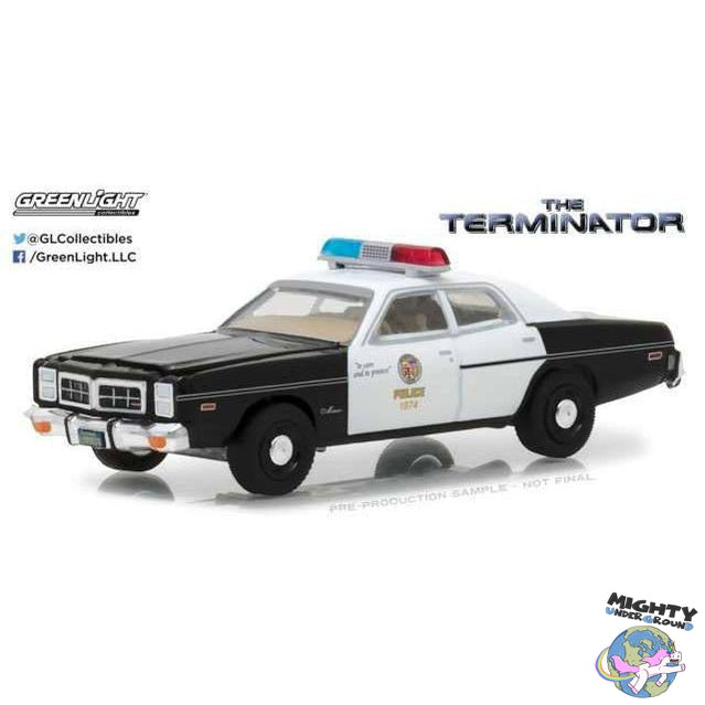 Terminator: 1977 Dodge Monaco Metropolitan Police 1:64 - Modellauto-Modellautos-Greenlight Collectibles-Mighty Underground