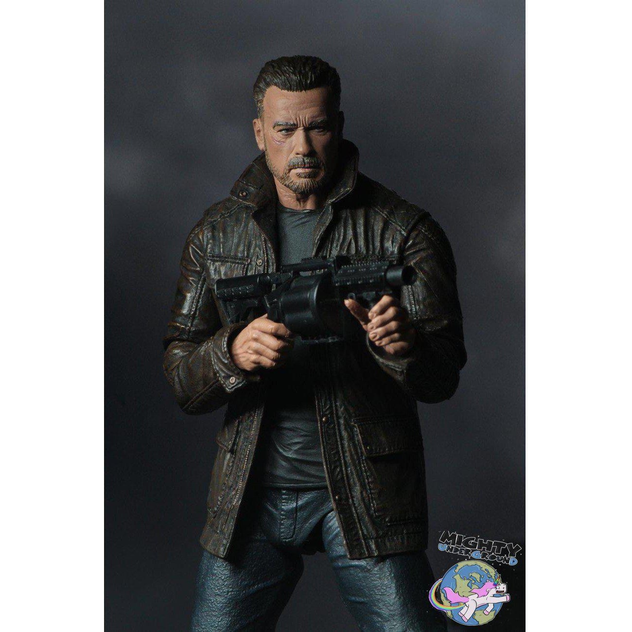 Terminator Dark Fate: T-800-Actionfiguren-NECA-mighty-underground