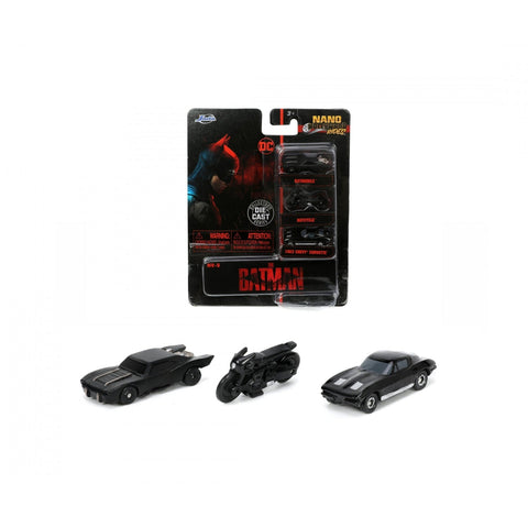The Batman: 1,65" 3-Pack Nano - Modellautos-Modellautos-Jada Toys-Mighty Underground