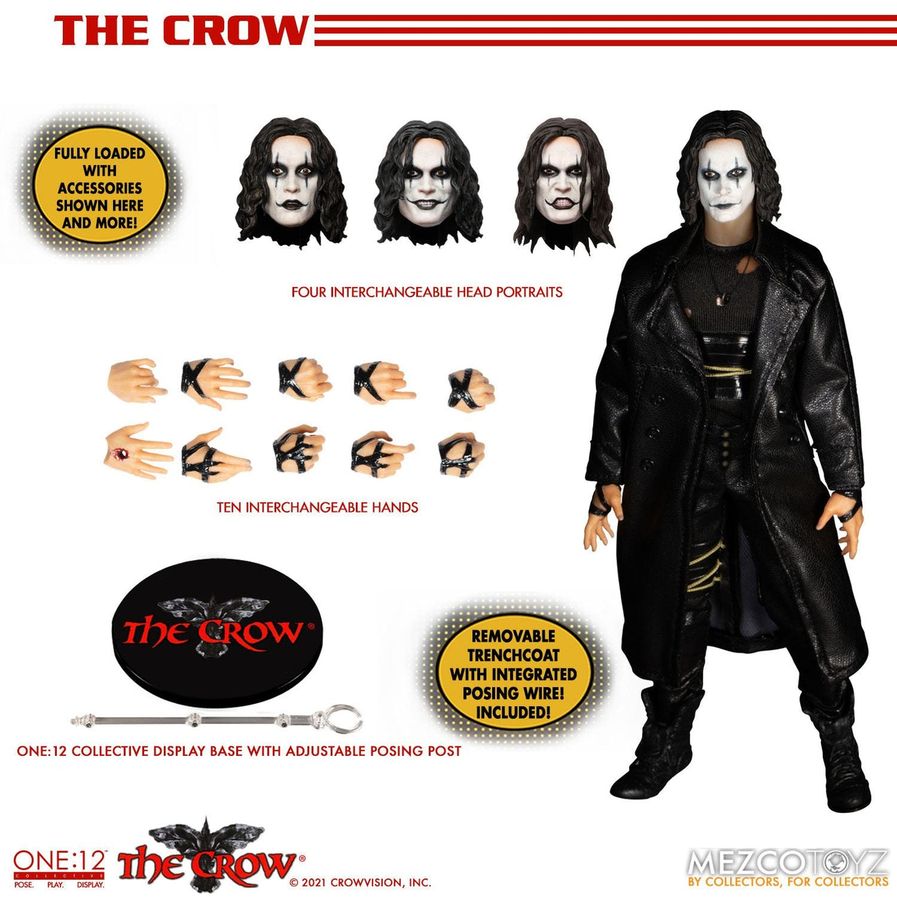 The Crow: Eric Draven-Actionfiguren-Mezco Toys-Mighty Underground