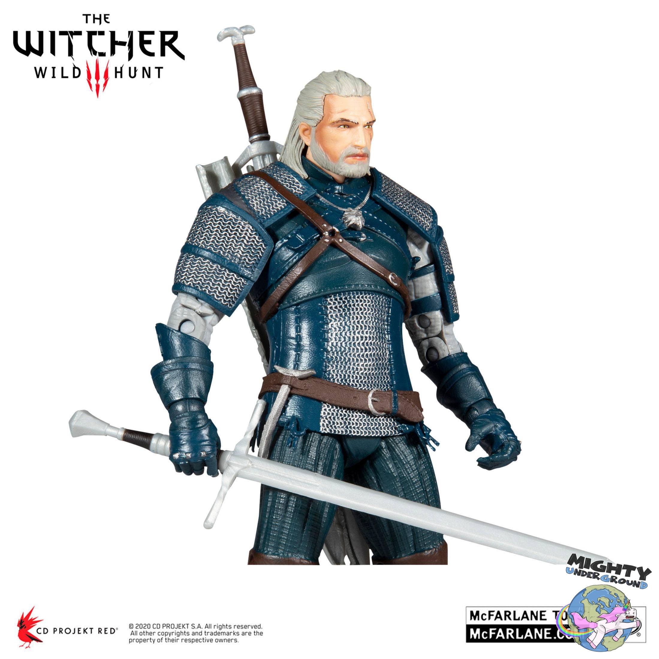 The Witcher: Geralt of Rivia (Viper Armor: Teal Dye)-Actionfiguren-McFarlane Toys-Mighty Underground