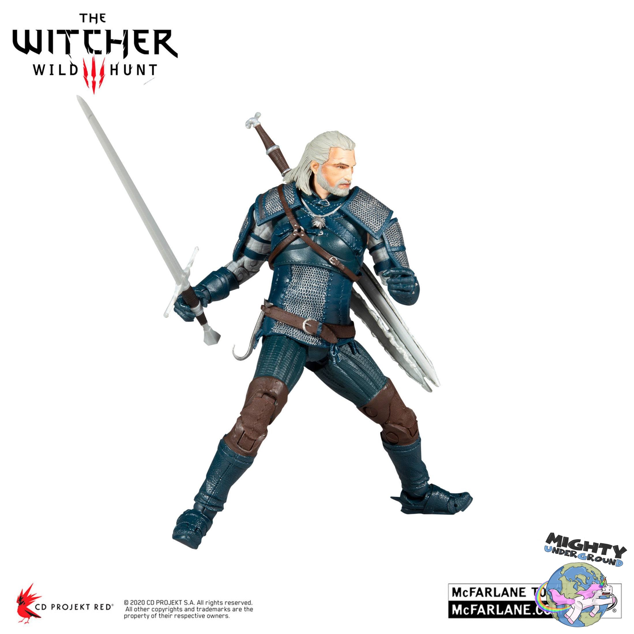 The Witcher: Geralt of Rivia (Viper Armor: Teal Dye)-Actionfiguren-McFarlane Toys-Mighty Underground