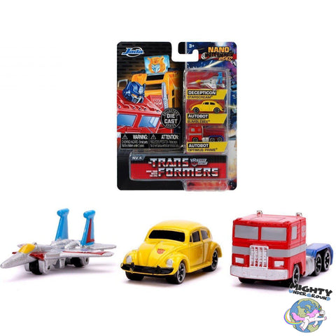 Transformers: 1,65" 3-Pack Set A - Modellautos-Modellautos-Jada Toys-Mighty Underground
