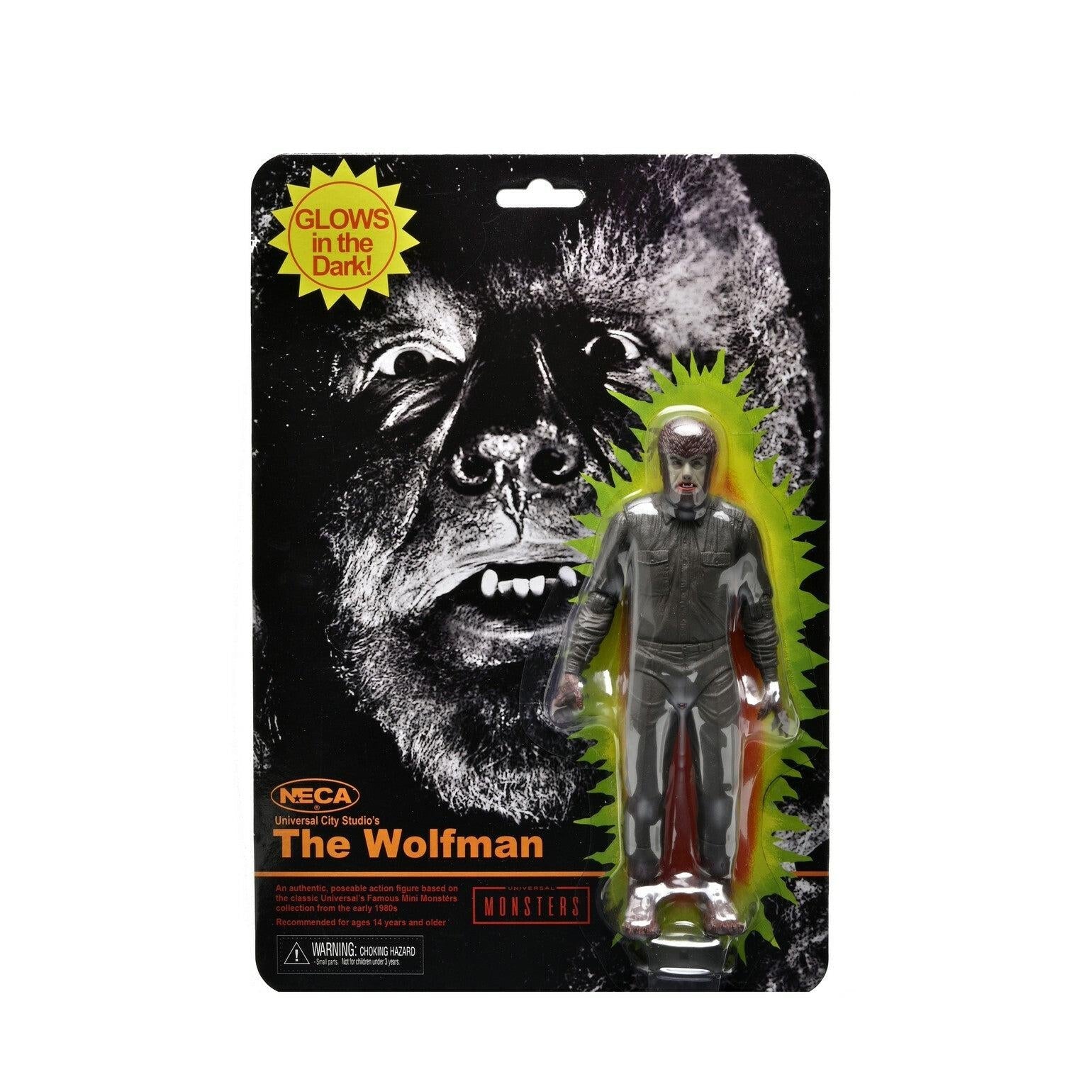 Universal Monsters: The Wolf Man (Retro, Glow in the Dark)-Actionfiguren-NECA-Mighty Underground