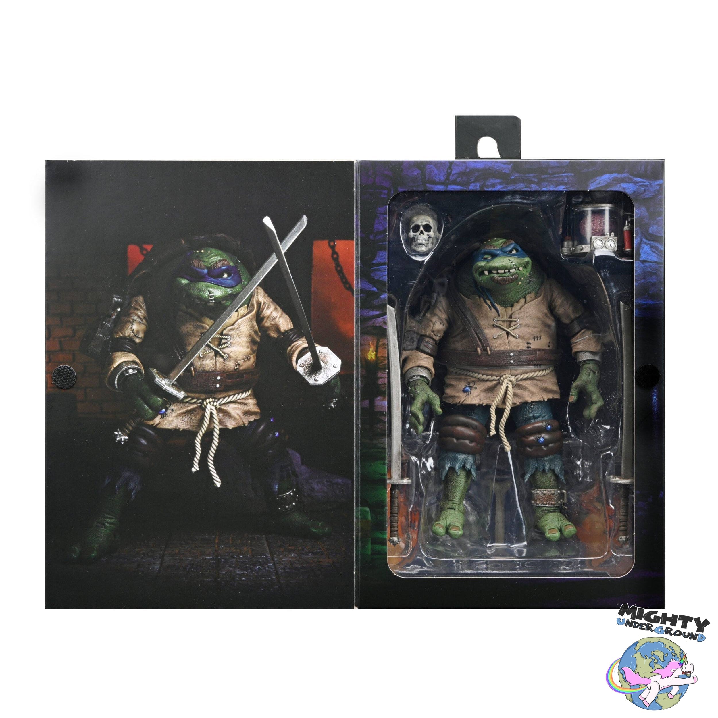 Universal Monsters x TMNT: Ultimate Leonardo as Ygor the Hunchback-Actionfiguren-NECA-Mighty Underground