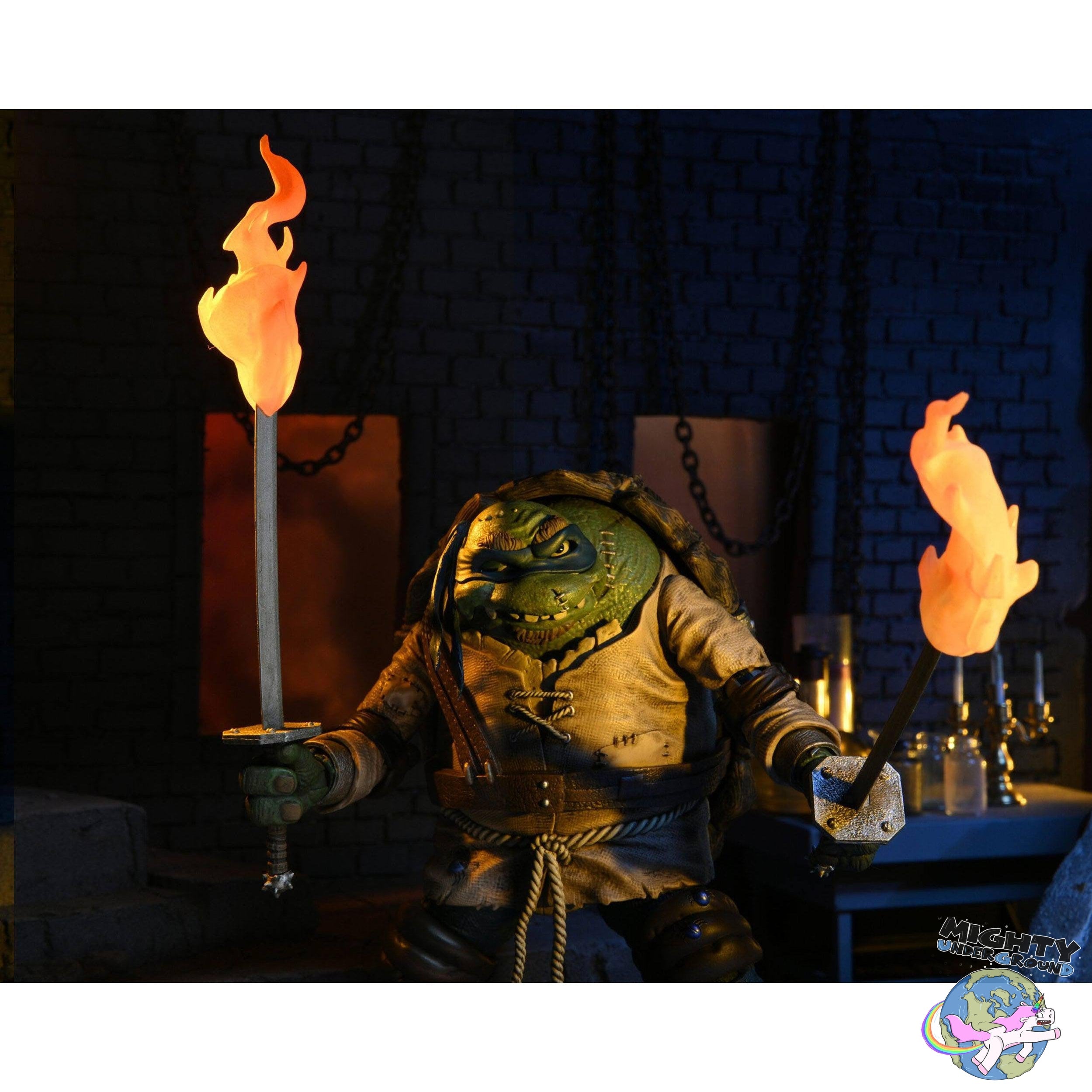 Universal Monsters x TMNT: Ultimate Leonardo as Ygor the Hunchback-Actionfiguren-NECA-Mighty Underground