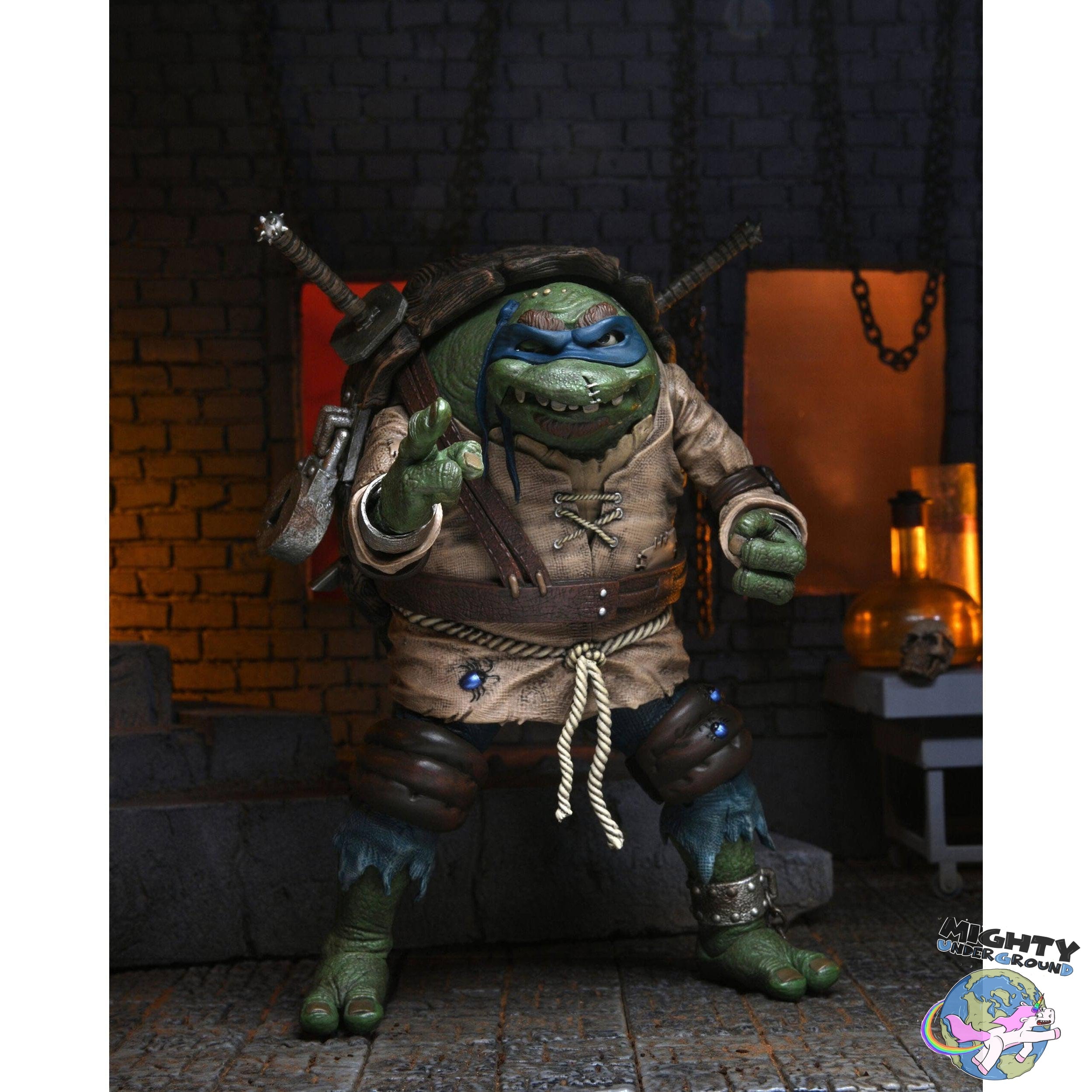 Universal Monsters x TMNT: Ultimate Leonardo as Ygor the Hunchback-Actionfiguren-NECA-Mighty Underground