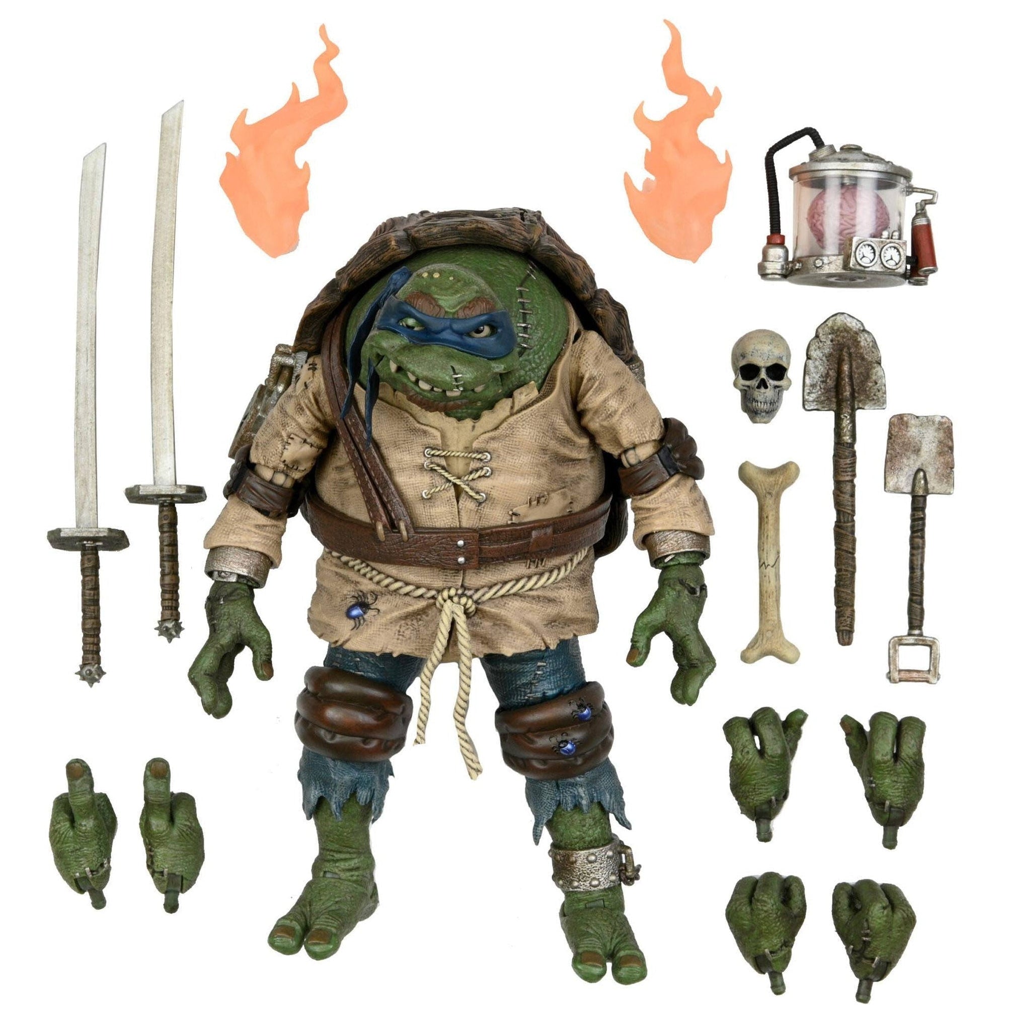 Universal Monsters x TMNT: Ultimate Leonardo as Ygor the Hunchback-Actionfiguren-NECA-Mighty Underground