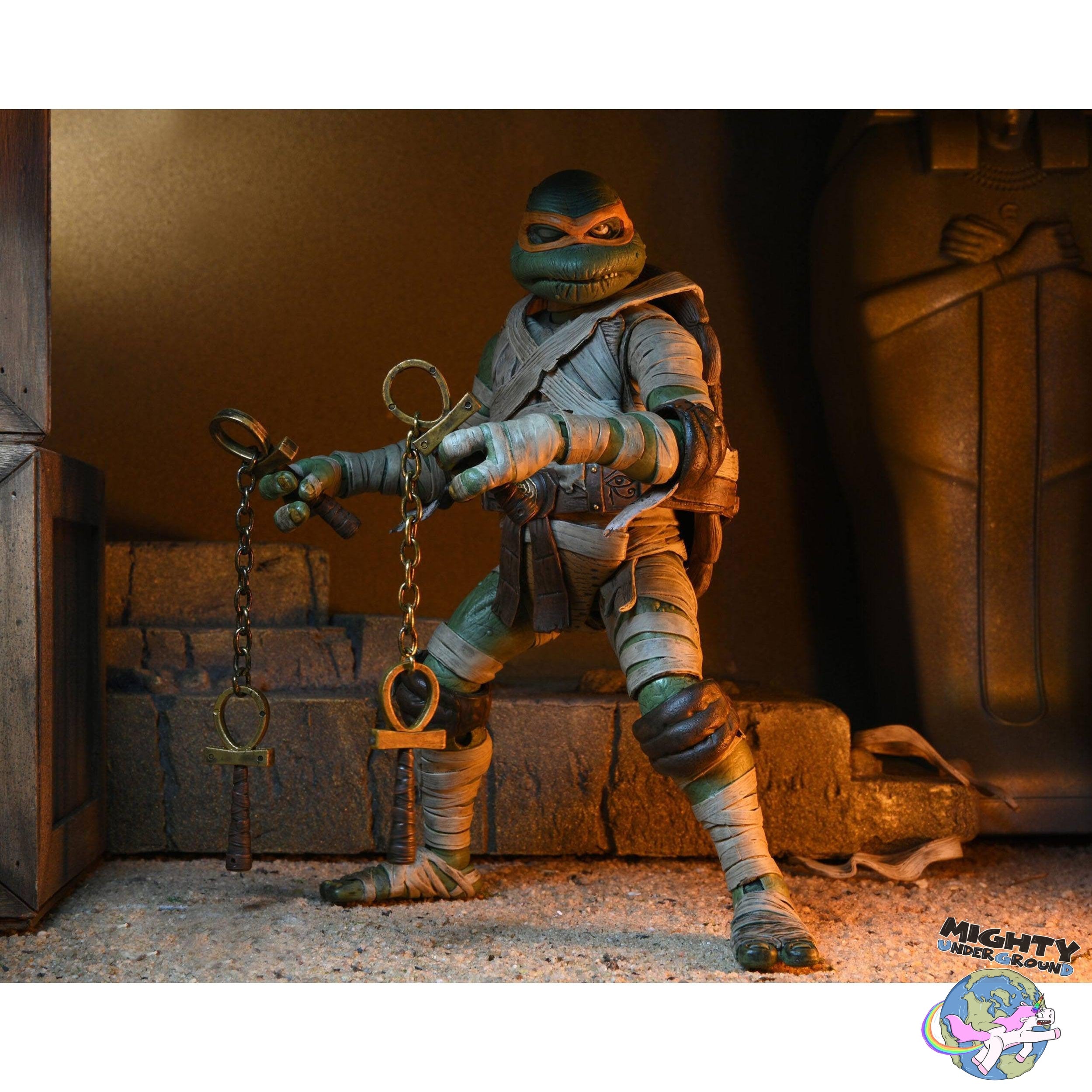 Universal Monsters x TMNT: Ultimate Michelangelo as The Mummy-Actionfiguren-NECA-Mighty Underground