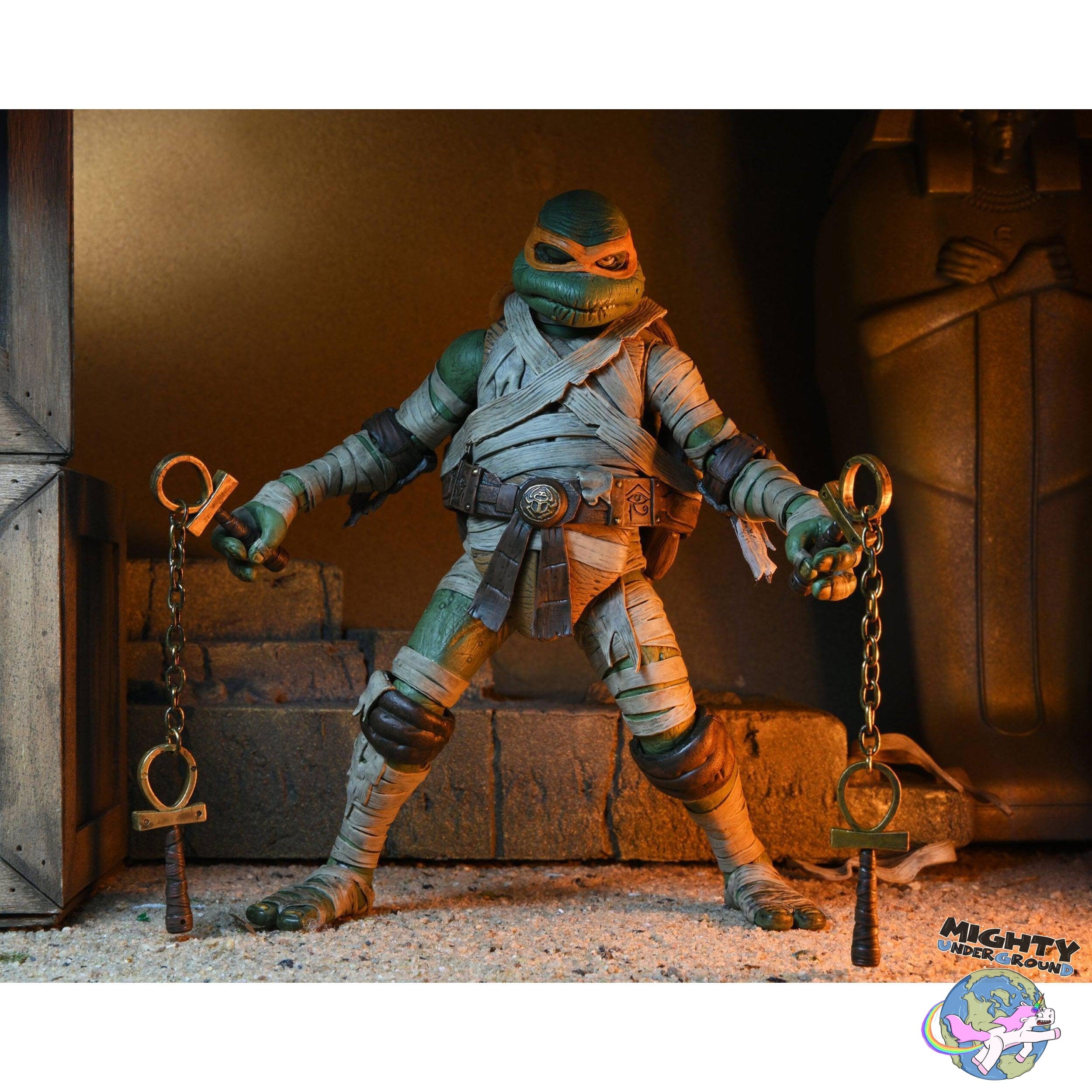 Universal Monsters x TMNT: Ultimate Michelangelo as The Mummy-Actionfiguren-NECA-Mighty Underground