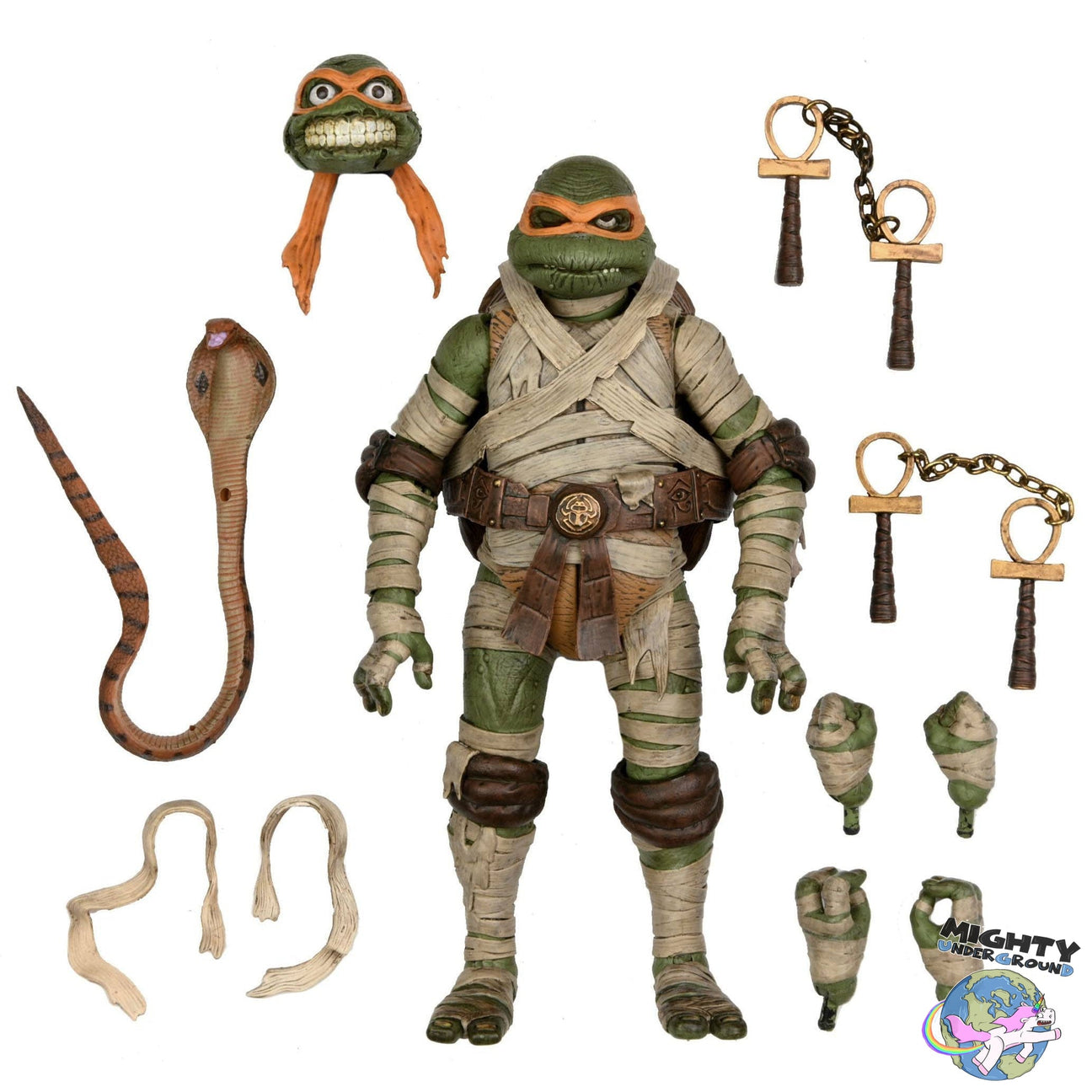 Universal Monsters x TMNT: Ultimate Michelangelo as The Mummy-Actionfiguren-NECA-Mighty Underground