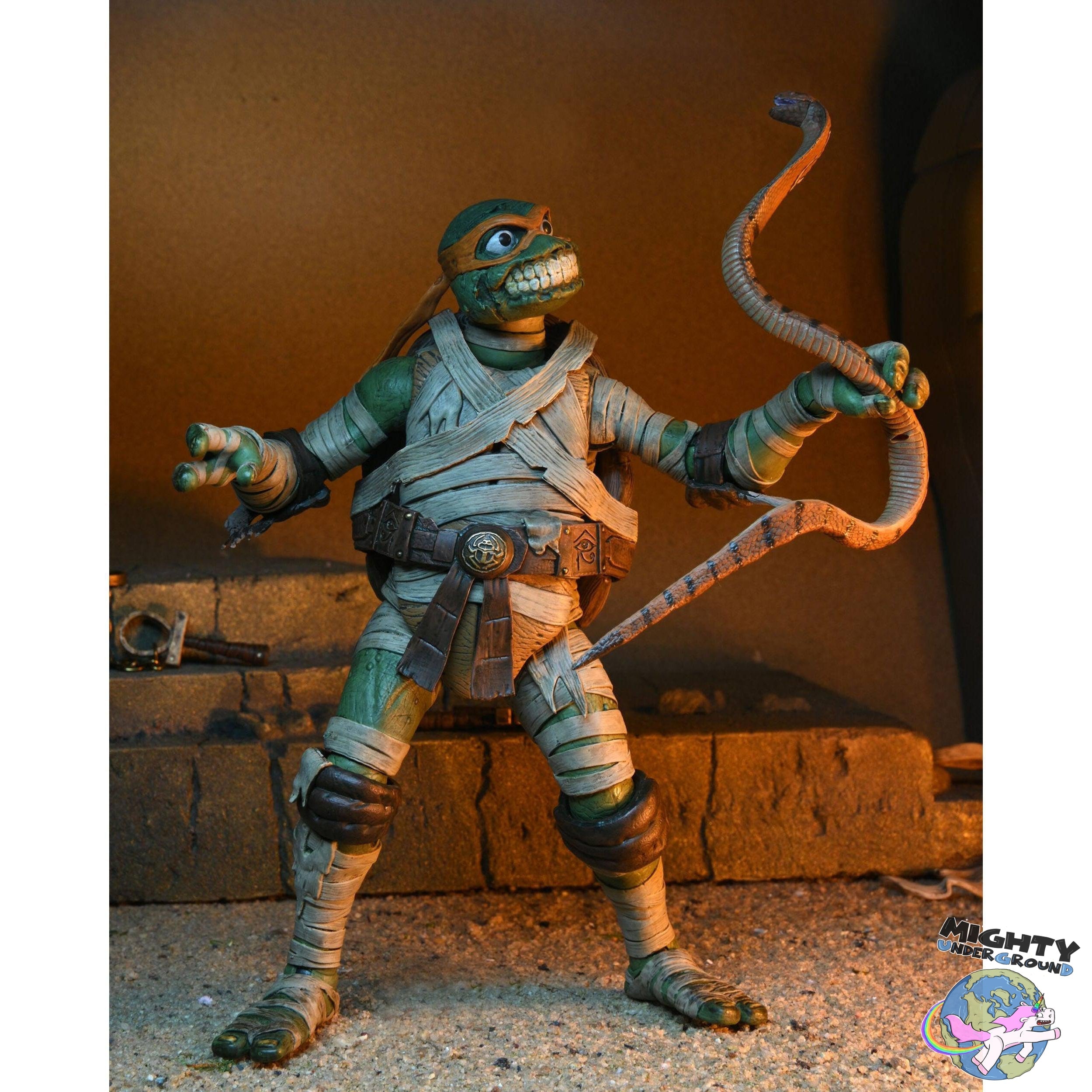 Universal Monsters x TMNT: Ultimate Michelangelo as The Mummy-Actionfiguren-NECA-Mighty Underground