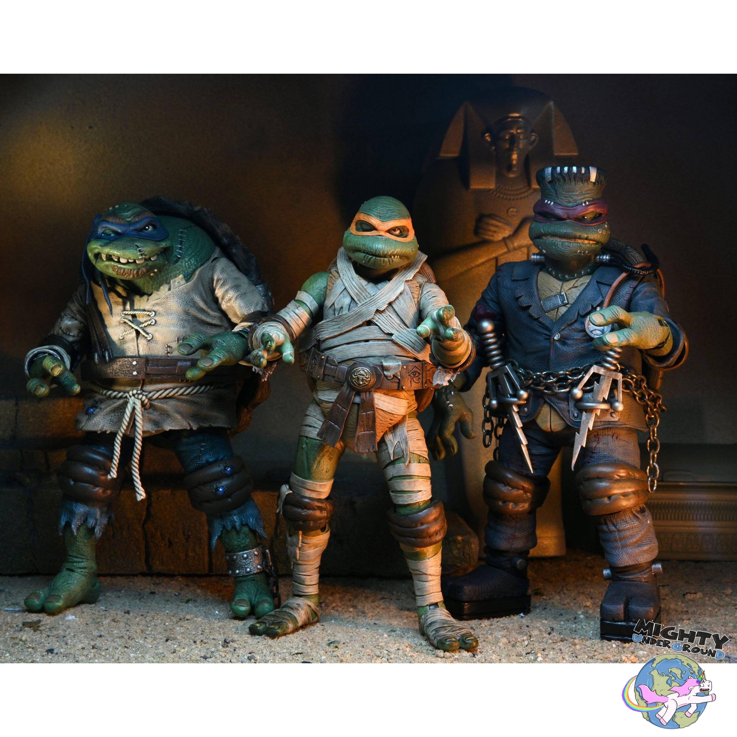 Universal Monsters x TMNT: Ultimate Michelangelo as The Mummy-Actionfiguren-NECA-Mighty Underground