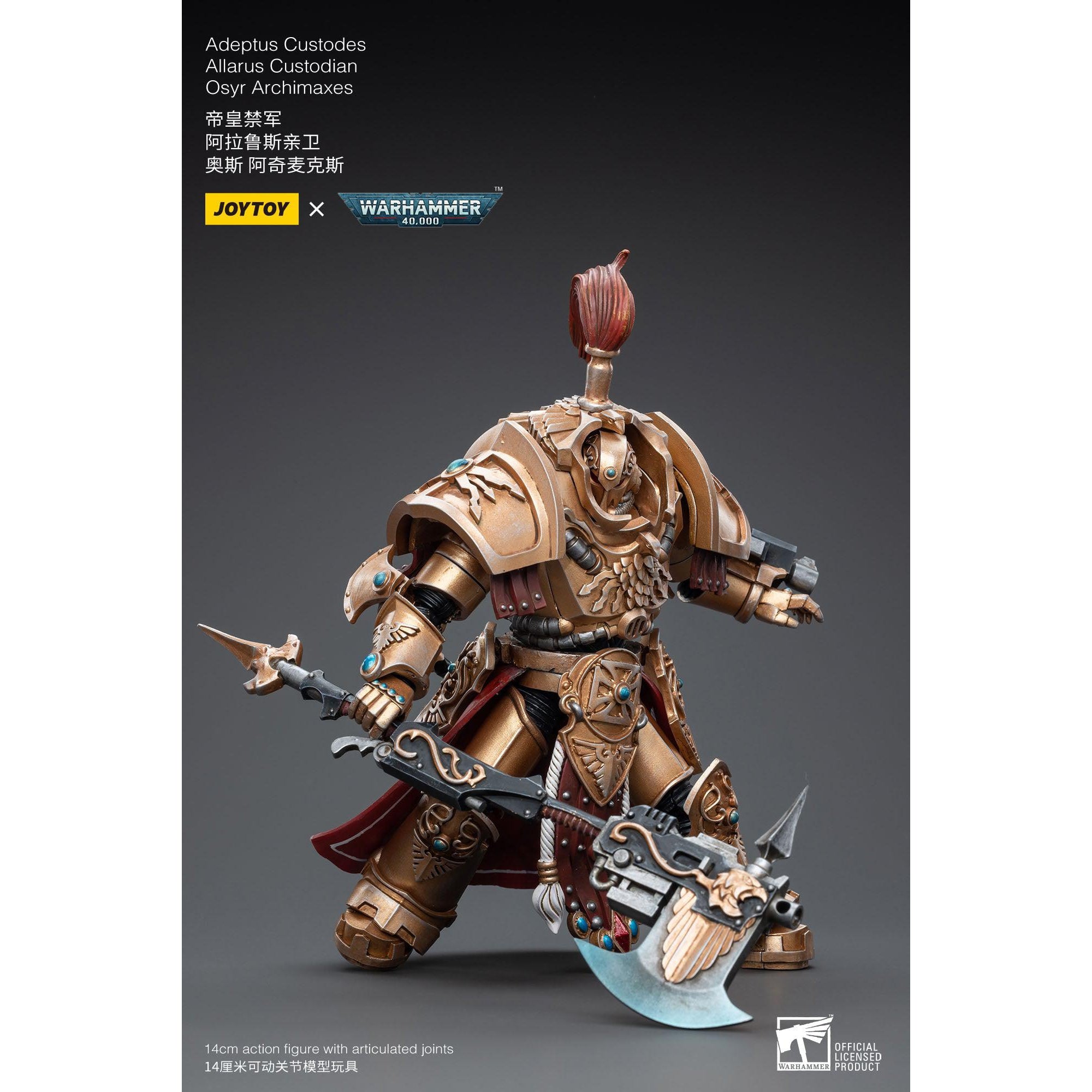 Warhammer 40k: Adeptus Custodes Allarus Custodian Osyr Archimaxes Allarus Terminator Armour - 12 cm-Actionfiguren-JoyToy-Mighty Underground