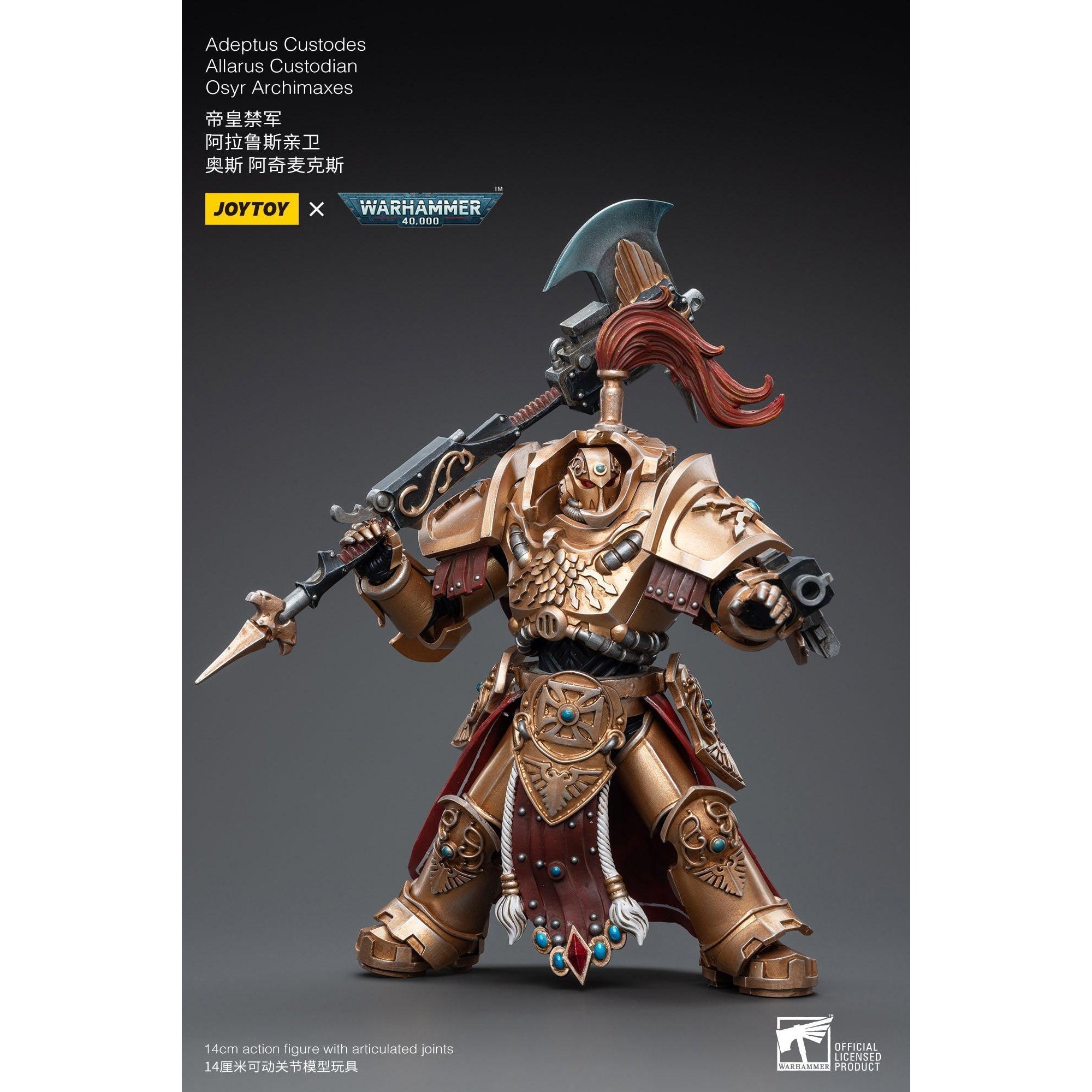 Warhammer 40k: Adeptus Custodes Allarus Custodian Osyr Archimaxes Allarus Terminator Armour - 12 cm-Actionfiguren-JoyToy-Mighty Underground