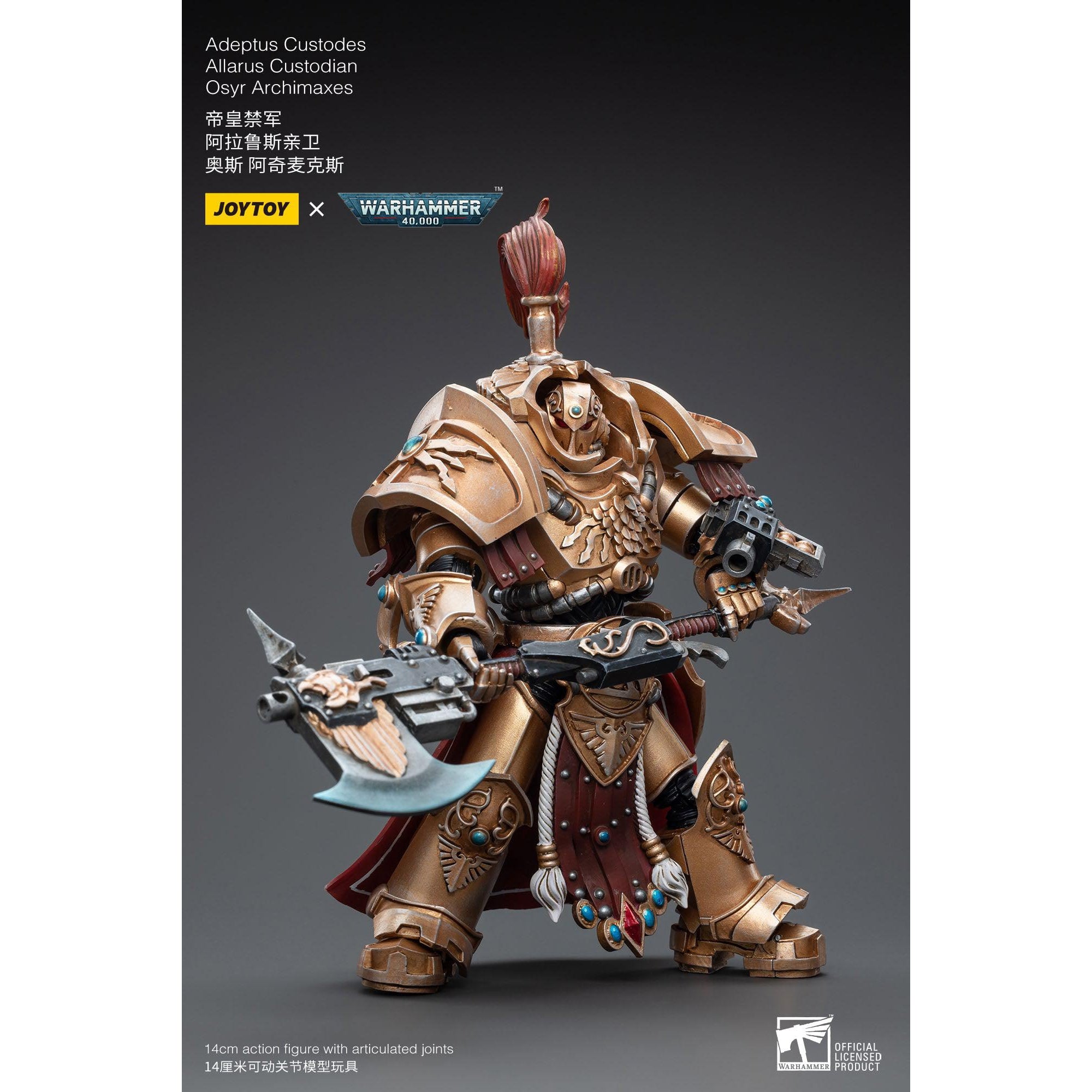 Warhammer 40k: Adeptus Custodes Allarus Custodian Osyr Archimaxes Allarus Terminator Armour - 12 cm-Actionfiguren-JoyToy-Mighty Underground