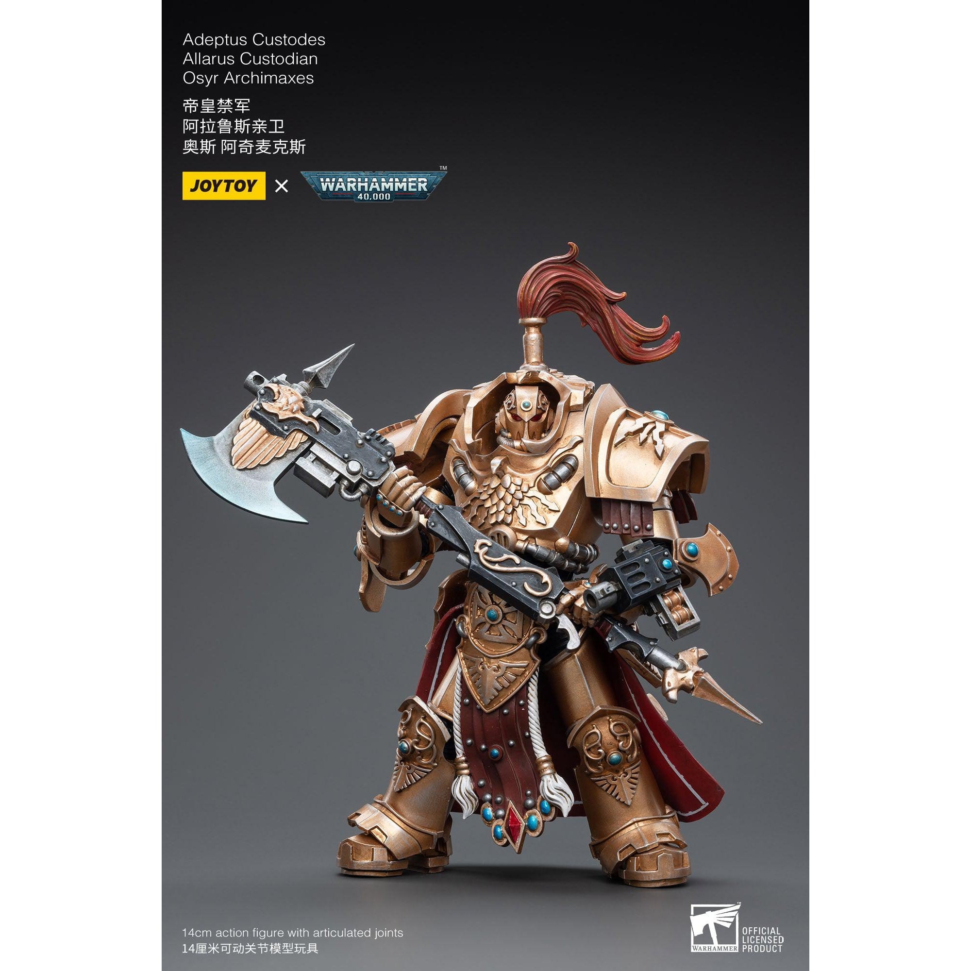 Warhammer 40k: Adeptus Custodes Allarus Custodian Osyr Archimaxes Allarus Terminator Armour - 12 cm-Actionfiguren-JoyToy-Mighty Underground