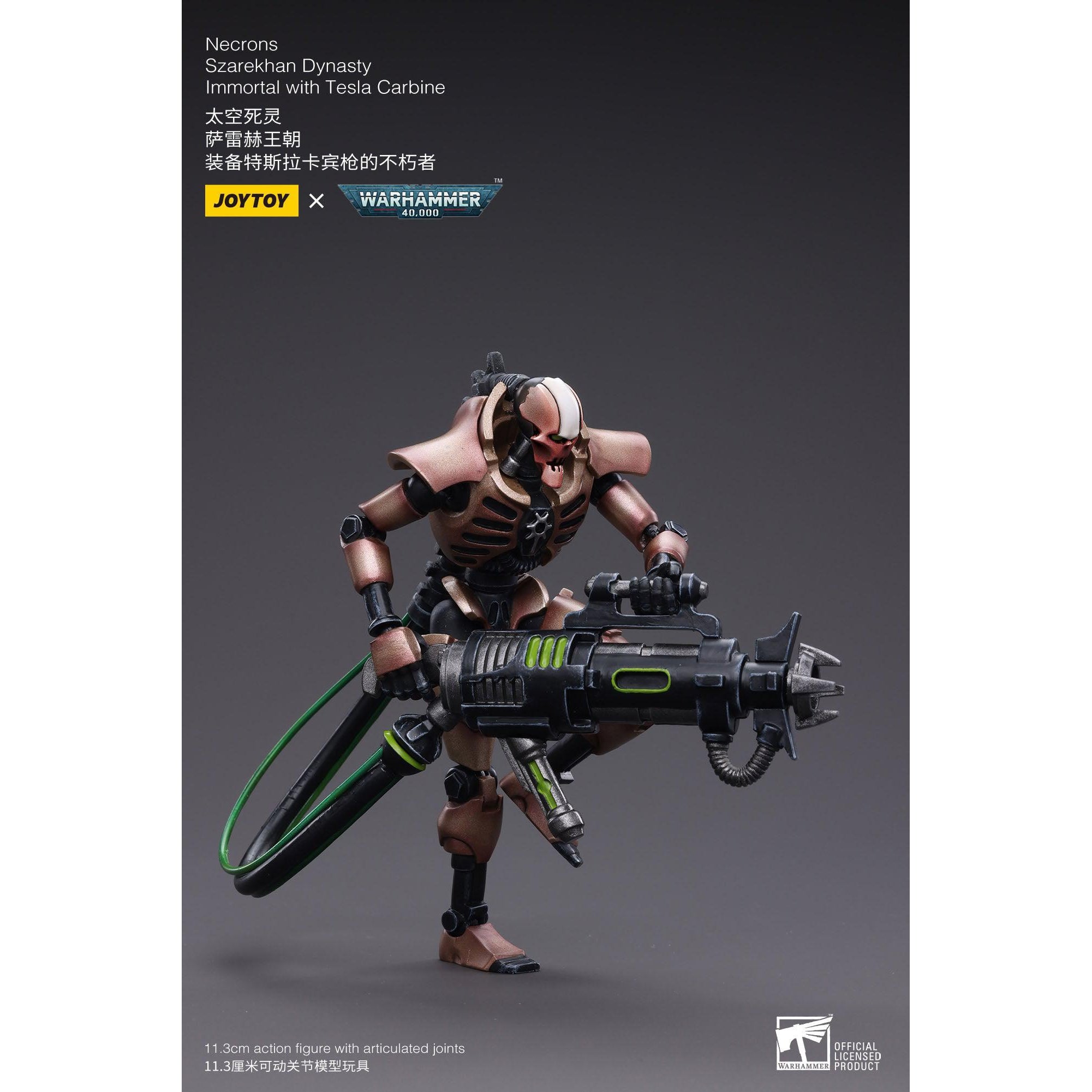 Warhammer 40k: Necrons Szarekhan Dynasty lmmortal with Tesla Carbine 2-Pack - 12 cm-Actionfiguren-JoyToy-Mighty Underground