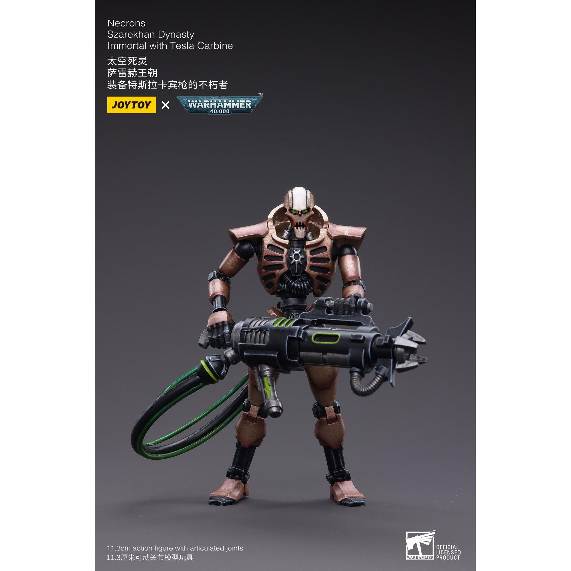 Warhammer 40k: Necrons Szarekhan Dynasty lmmortal with Tesla Carbine 2-Pack - 12 cm-Actionfiguren-JoyToy-Mighty Underground