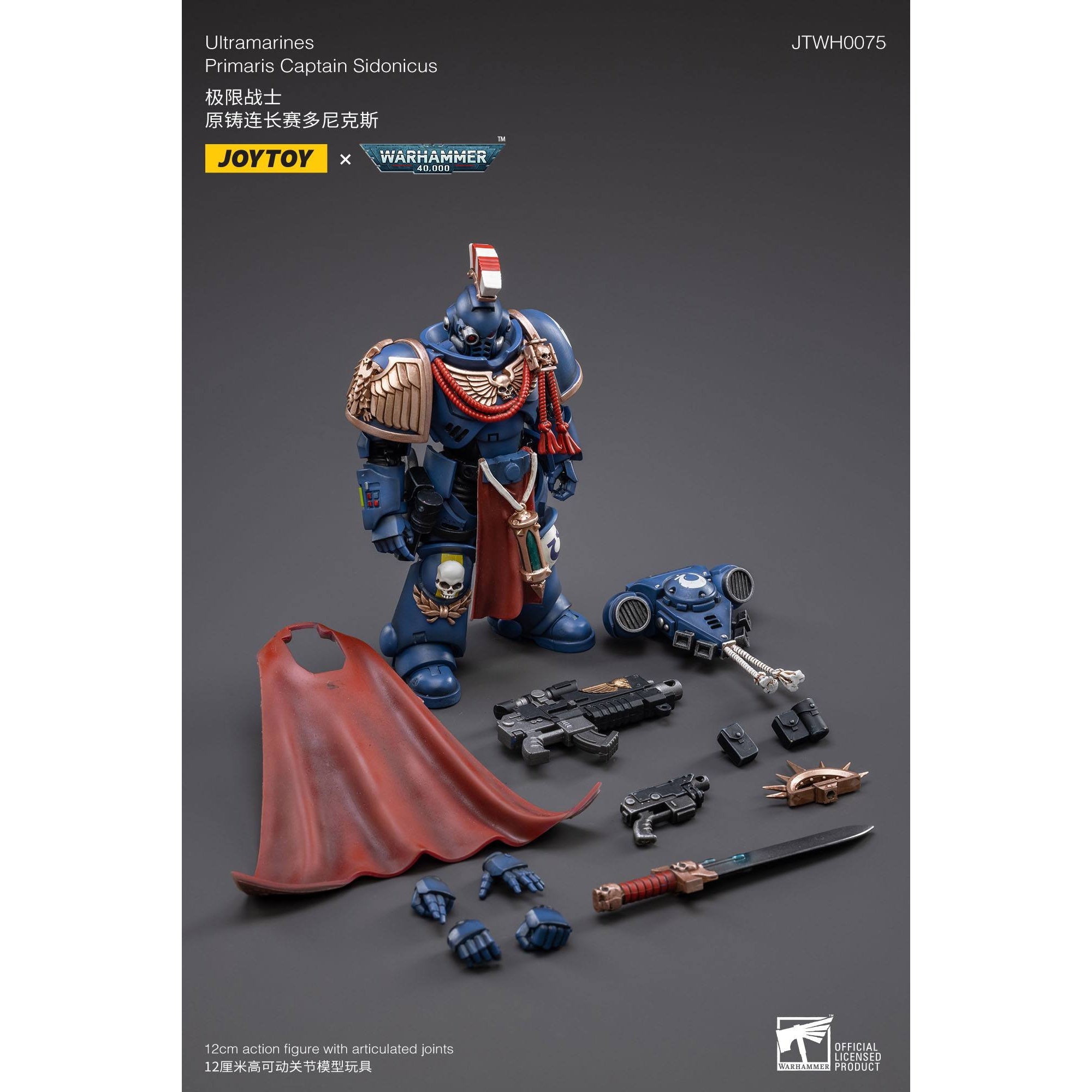 Warhammer 40k: Ultramarines Primaris Captain Sidonicus - 12 cm-Actionfiguren-JoyToy-Mighty Underground