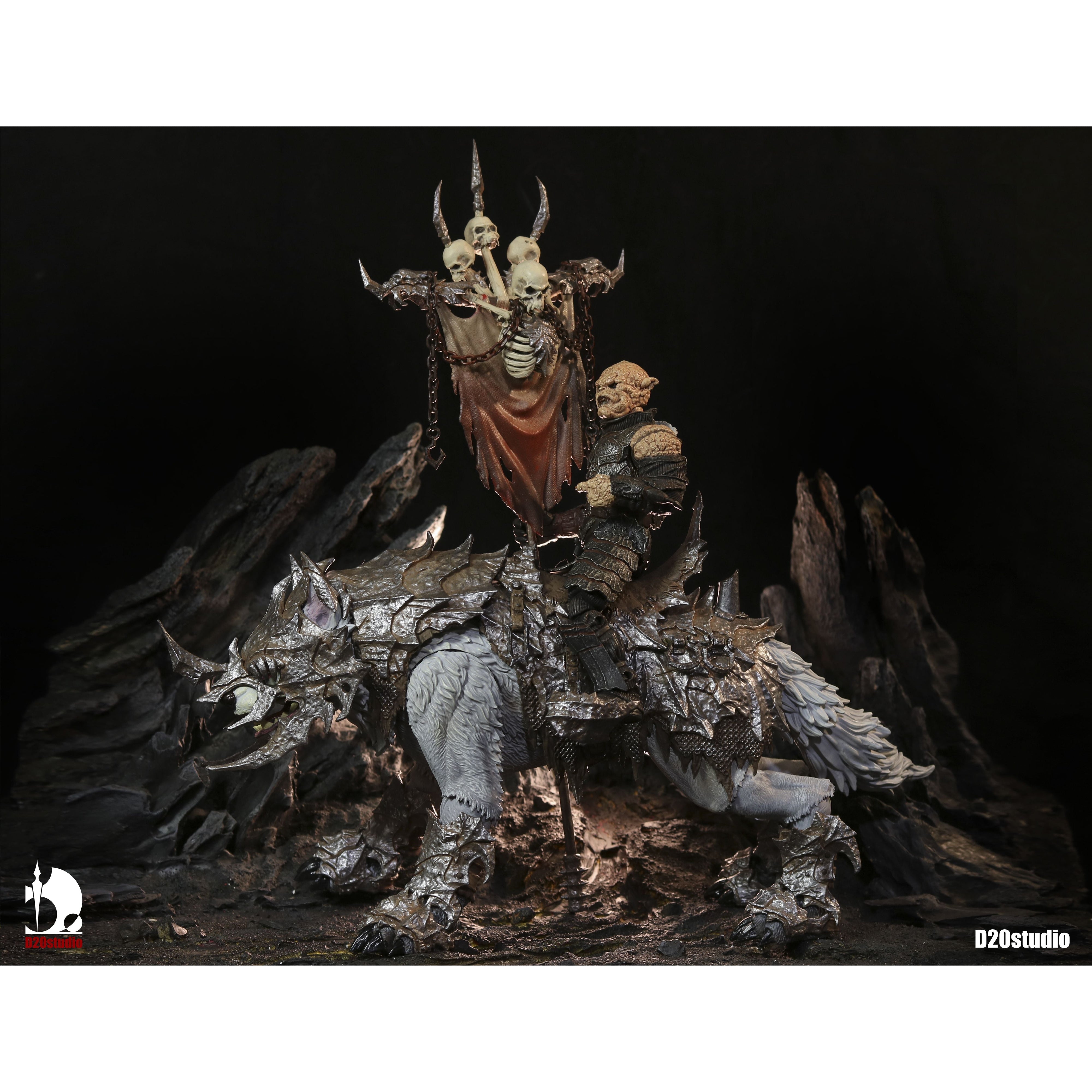 White Giant Wolf (Deluxe Ver.)-Actionfiguren-D20 Studio-Mighty Underground