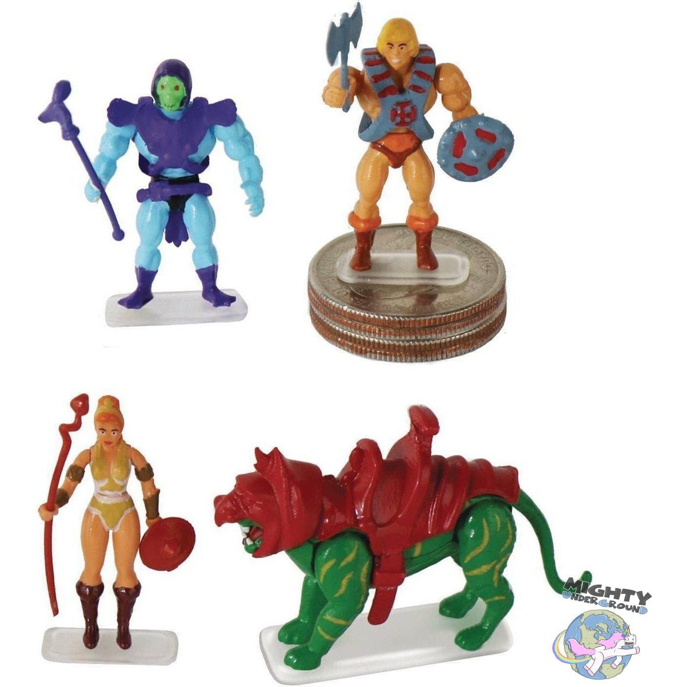 World's Smallest Masters of the Universe: 4er Set-Actionfiguren-Super Impulse / World's Smallest Toys-mighty-underground