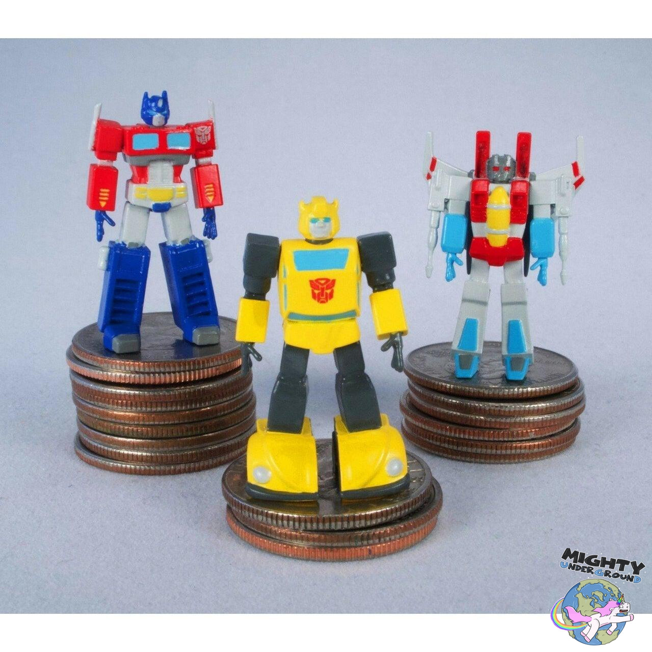 World's Smallest Transformers: 3-Set-Actionfiguren-Super Impulse / World's Smallest Toys-Mighty Underground